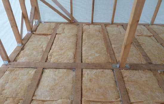 Утепление пола минеральной ватой