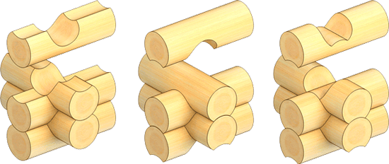 Вариант укладки бревен