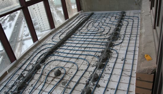 Водяной теплый пол на балконе своими руками