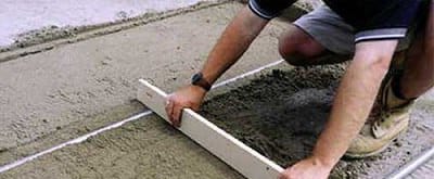 Выполнение бетонной стяжки
