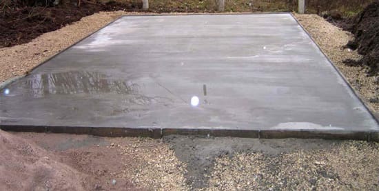 Заливка плитного фундамента