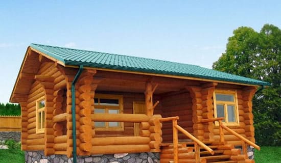 Строительство бани из бревна своими руками
