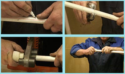 Несколько этапов сварки полипропиленовых труб