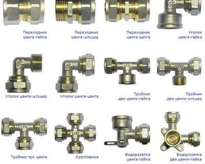 Металлопластиковые трубы: разновидности фитингов