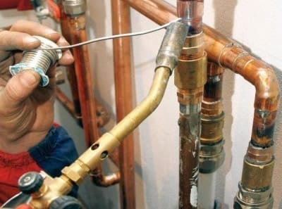 Результат спаивания меди