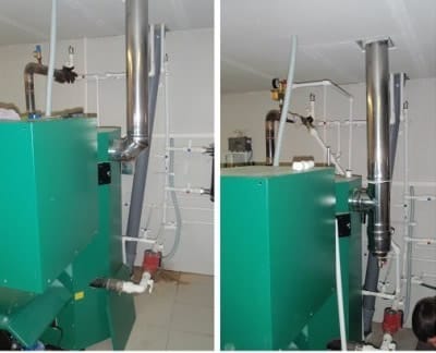 Установка дымохода пеллетного котла