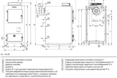 Чертеж пиролизного котла