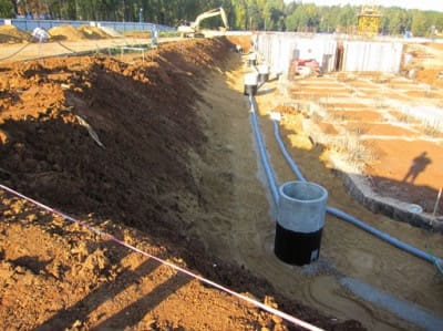 Расположение подземных коммуникаций 