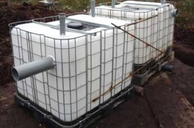 Септик из еврокубов своими руками