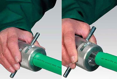 Зачищаем края трубы