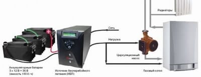 Подключение насоса к источнику бесперебойного питания