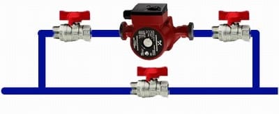 Монтаж насоса на байпасе